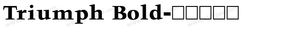 Triumph Bold字体转换